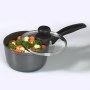 Stoneline | Cookware set of 8 | 1 sauce pan, 1 stewing pan, 1 frying pan | Die-cast aluminium | Black | Lid included - 6
